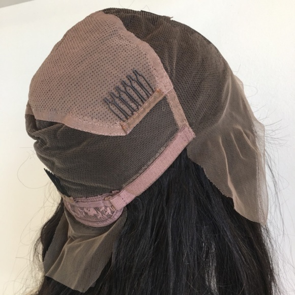 Full Lace Wig 100% Virgin Human Hair Wig 18" Wavy - Picture 5 of 8